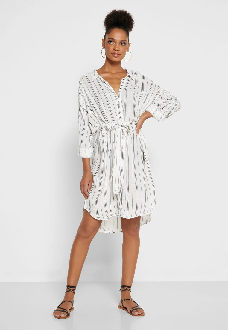 Special Discounts Inside!Stripe Belted Beach Dress