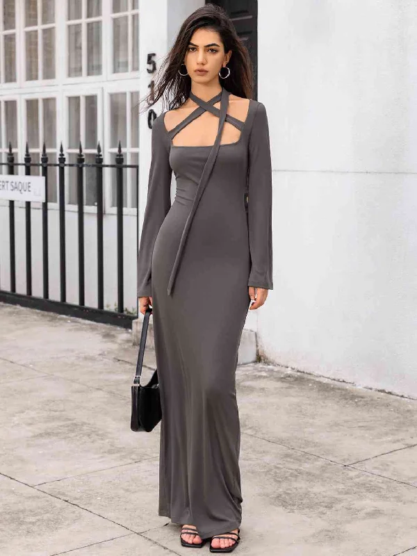 New Discounts Just Dropped!Trendsetter's Choice Maxi Bodycon Long Sleeve Dress