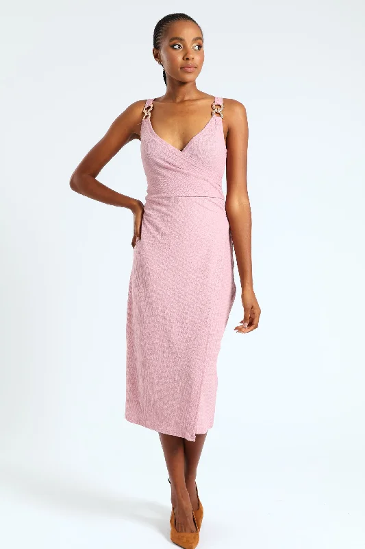 Your Shopping Spree Starts Here!Wrap Ring Sleeveless Bodycon