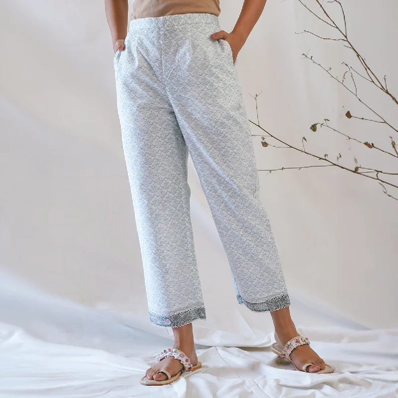 Unmissable Offers Await!Mulmul Cotton Pajama Pants for Women| Straight | Light Green Unmissable Offers Await!Mulmul Cotton Pajama Pants for Women| Straight | Light Green