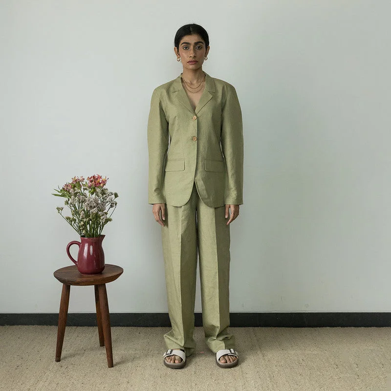 Seasonal Sale – Shop Now!Blazer for Women | Hemp Cotton Blazer | Green
