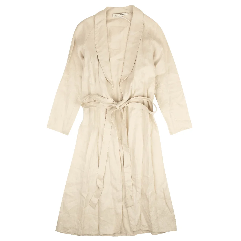 Save More Than Ever!Beige Belt Tie Blazer Dress