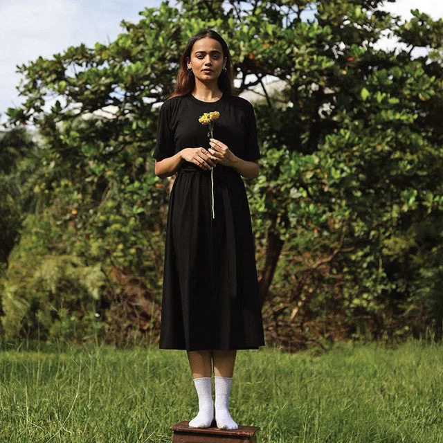 Price Drop Alert!Organic Cotton T-shirt Dress | Black