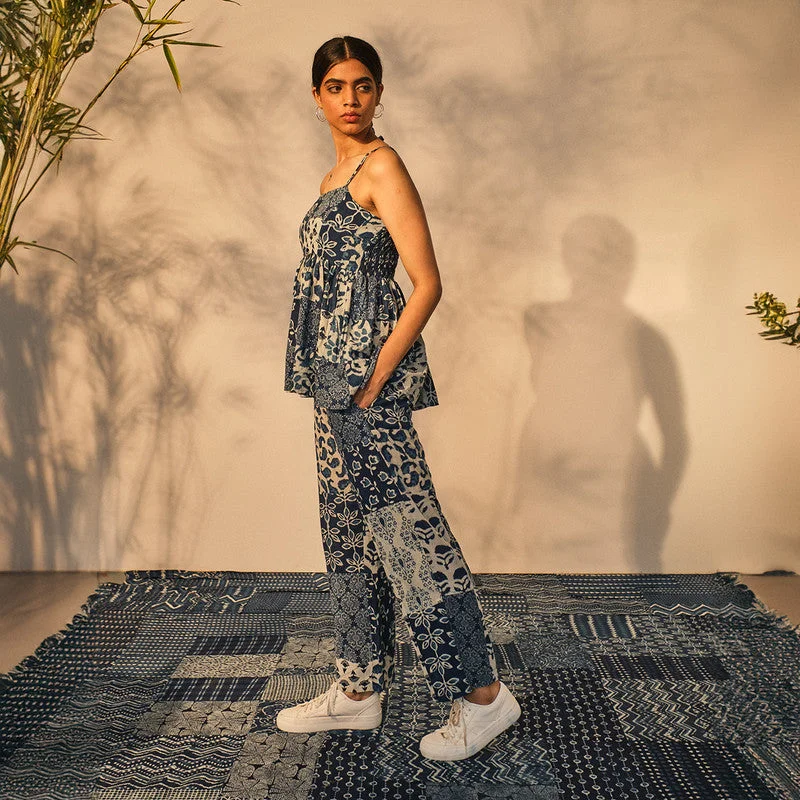 Hurry! While Supplies Last!Cotton Printed Pants for Women | Indigo