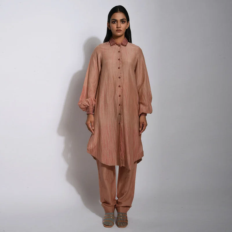 The Best Sale of the Year!Cotton Silk Mustard Brown Straight Fit Pants
