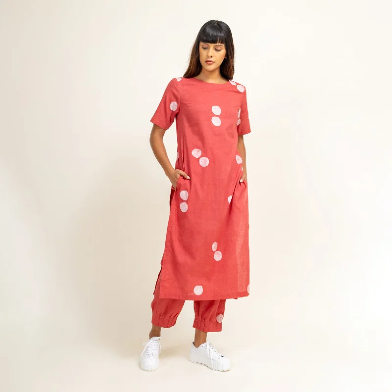 Your Best Deals Are Here!Red Pants For Women | Upcycled Cotton | Elasticated Back
