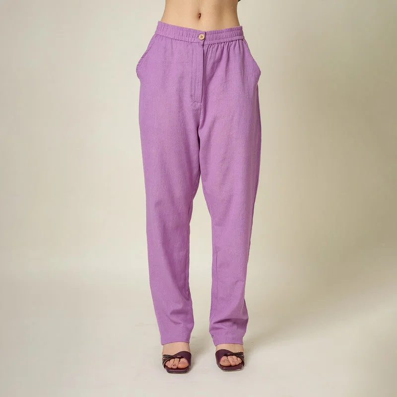 Your Favorite Items on Sale Now!Upcycled Cotton Pants for Women | Purple