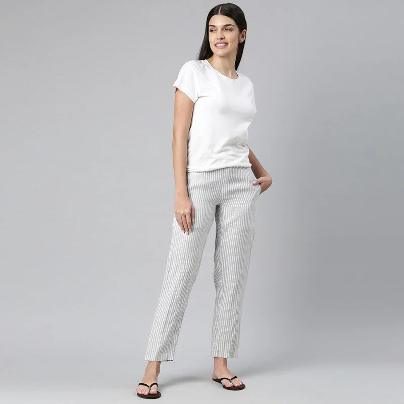 Special Offer – Act Fast!Pure Hemp Lounge Pants | Striped | Grey