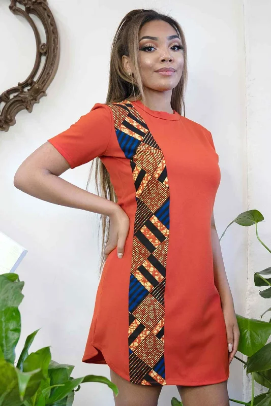 Don’t Wait – Deals Won’t Last!ELENA African Print Women's T-shirt Dress