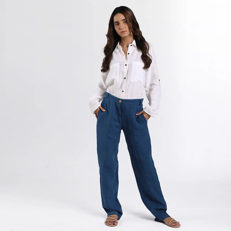Get More, Spend Less – Shop Now!Get More, Spend Less – Shop Now!Pure Linen Pants | Blue