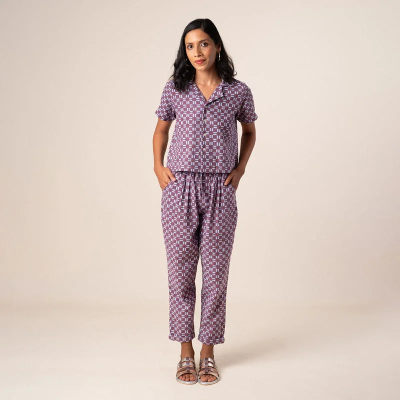Flash Sale – Act Fast!Cotton Pants For Women | Dashing Check | Brown & Blue
