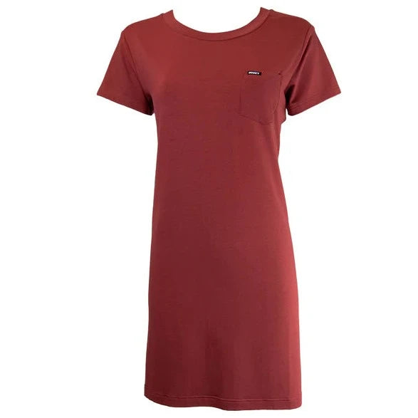Act Fast – Limited Time Savings!Hooey Women's Bamboo Pocket T-Shirt Dress in Red