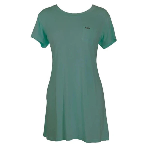 Shop the Hottest Deals!Hooey Women's Bamboo Pocket T-Shirt Dress in Teal