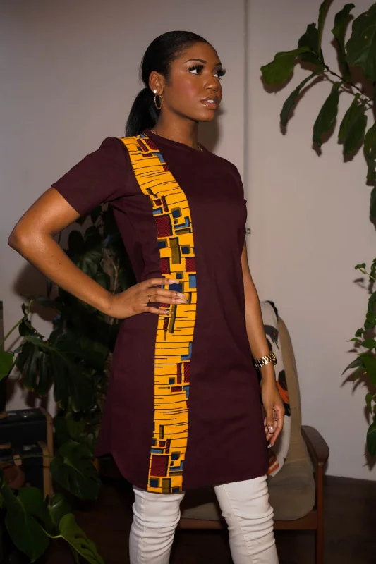 Save Money, Shop Happy!JOSIA African Print Women's T-shirt Dress
