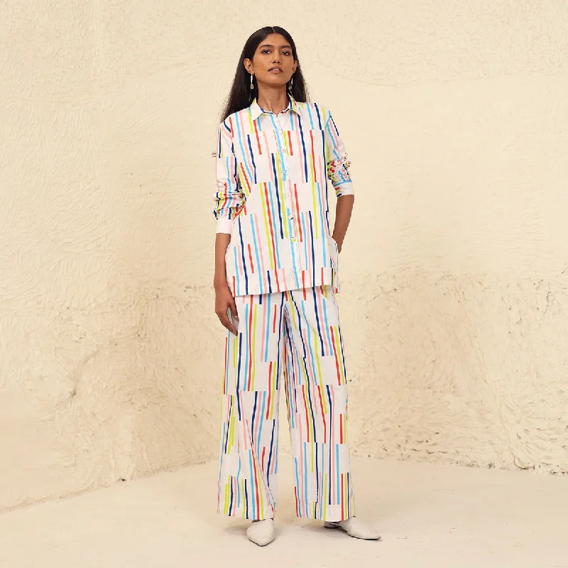 Today Only – Don’t Miss It!Cotton Poplin Printed Co-Ord Set for Women | Shirt & Pants | Multicolour Today Only – Don’t Miss It!Cotton Poplin Printed Co-Ord Set for Women | Shirt & Pants | Multicolour