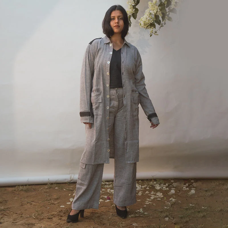 Buy More, Save More!Cotton Co Ord Set | Long Overlay & Pants | Unisex | Black & Grey Buy More, Save More!Cotton Co Ord Set | Long Overlay & Pants | Unisex | Black & Grey
