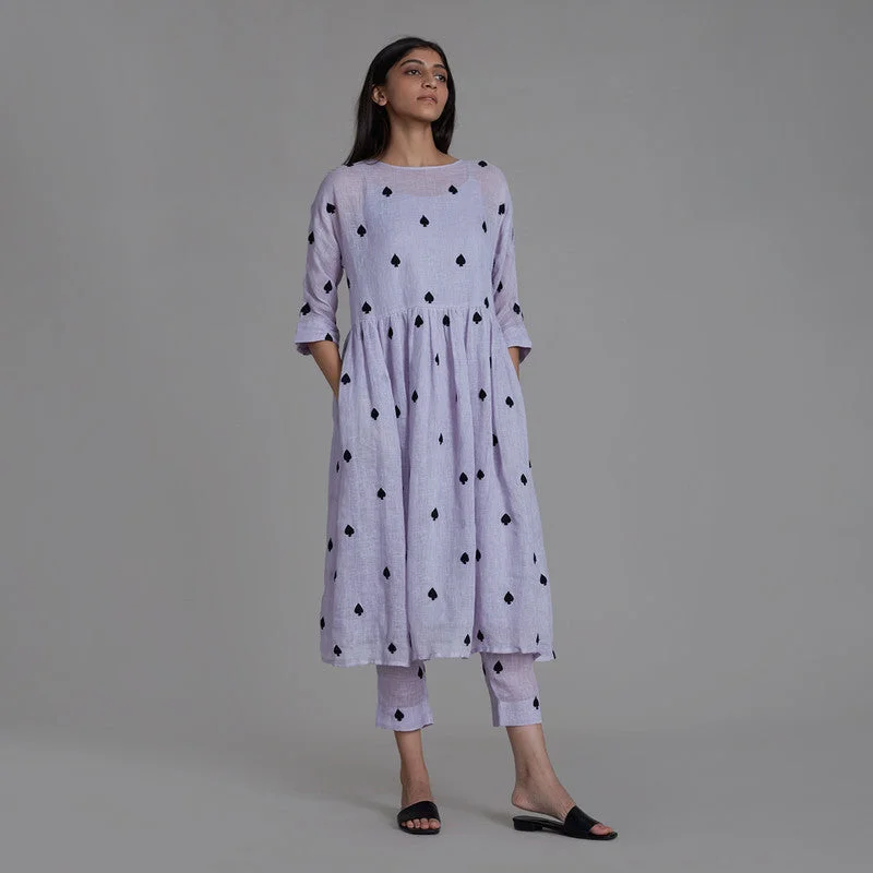 Time to Save Big!Pure Linen Pants | High-Waist | Lavender