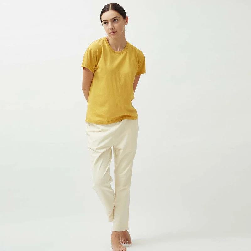 Amazing Prices You Can’t Resist!Organic Cotton Round Neck T-Shirt | Yellow