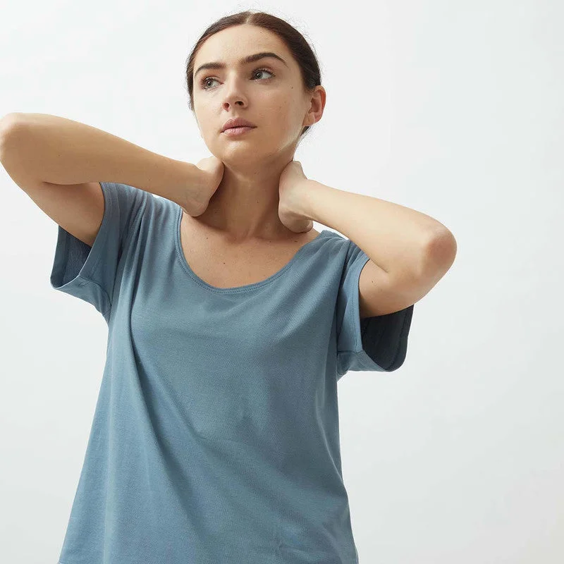 Limited Deals, Unlimited Savings!Organic Cotton Scoop Neck T-Shirt | Blue