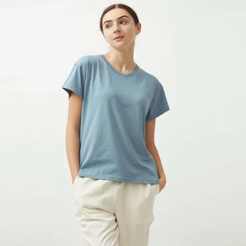 Shop More, Spend Less!Scoop Neck T-Shirt | Organic Cotton | Blue