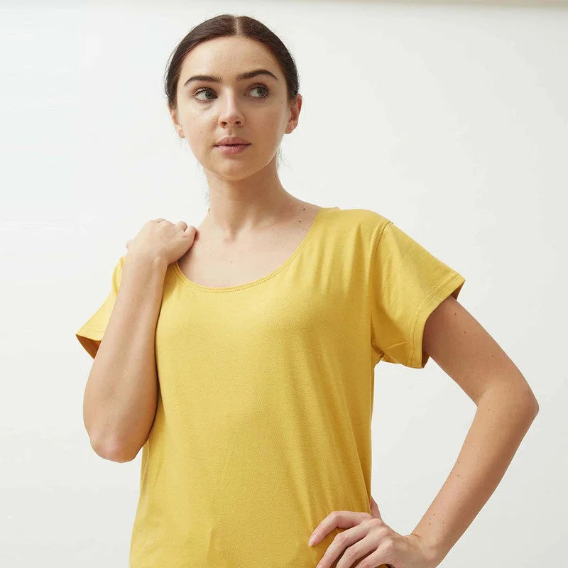 Your Discount is Waiting!Organic Cotton Scoop Neck T-Shirt | Yellow