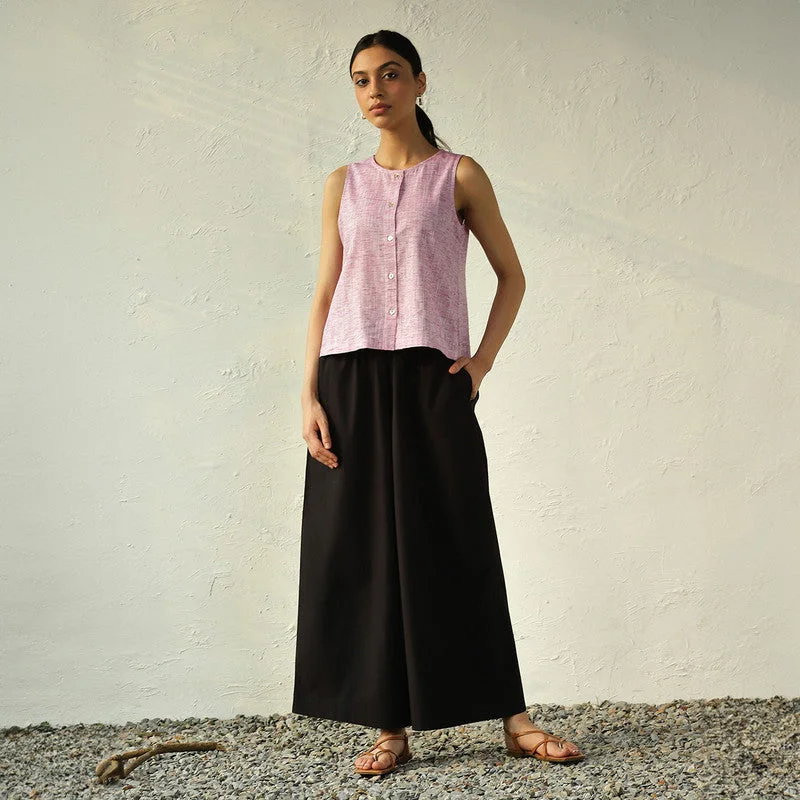 Exclusive Offers You’ll Love!Cotton Poplin Black Pants for Women | Flared | Relax Fit Exclusive Offers You’ll Love!Cotton Poplin Black Pants for Women | Flared | Relax Fit