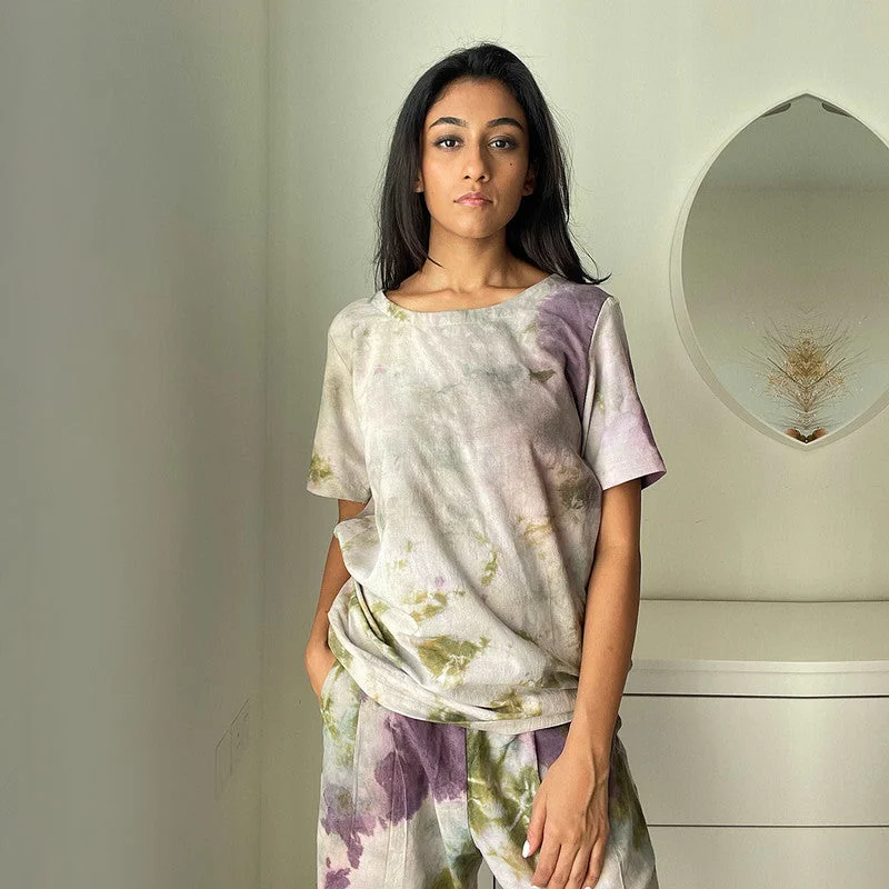 Exclusive Savings This Week!Tencel T-Shirt | Tie-Dye | Purple