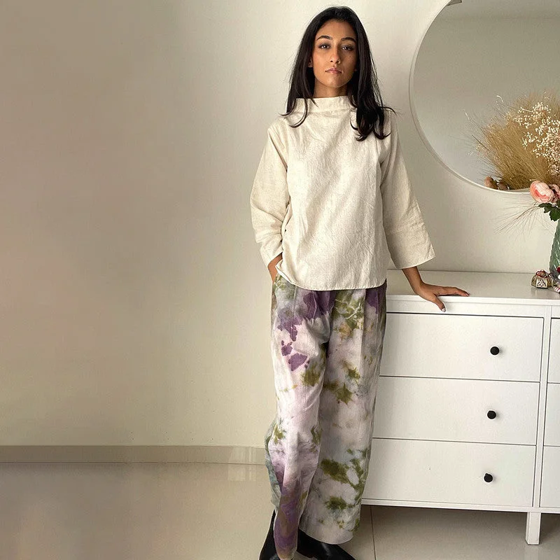 One Click Away from Big Savings!Tencel Trousers for Women | Tie-Dye | High Rise | Purple One Click Away from Big Savings!Tencel Trousers for Women | Tie-Dye | High Rise | Purple