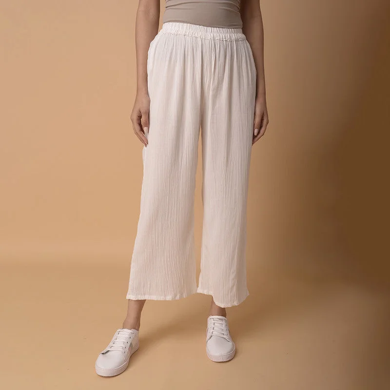 Get the Best for Less!Cotton White Palazzo Pants | White