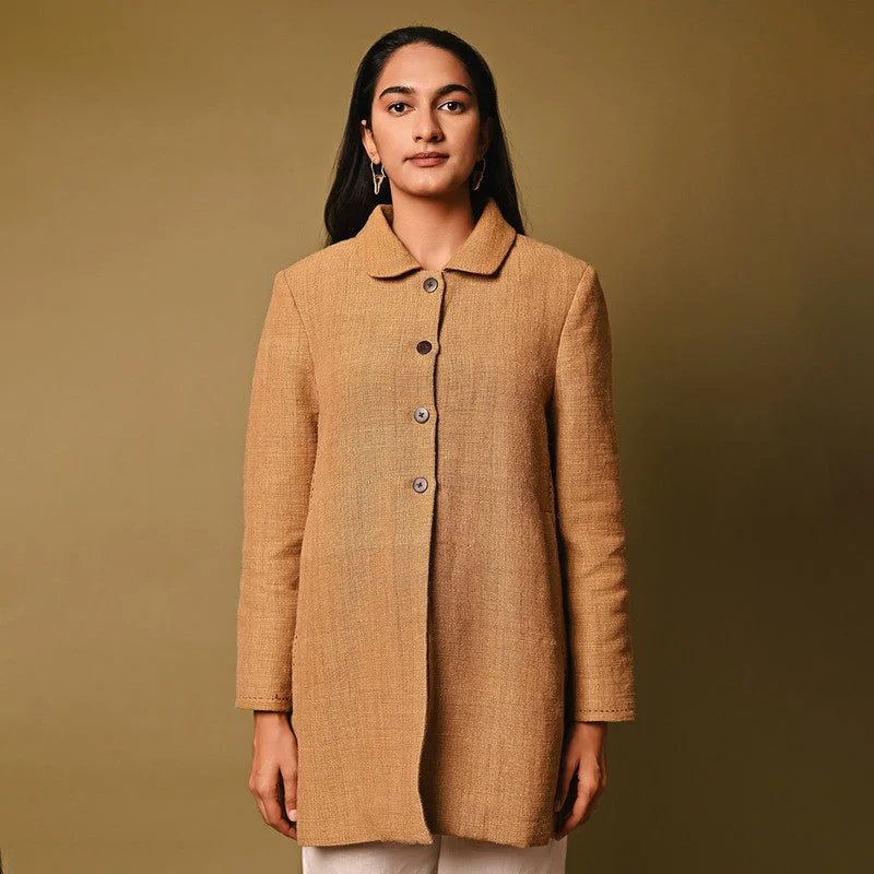 Your Discount is Waiting!Woolen Long Blazer for Women | Mustard