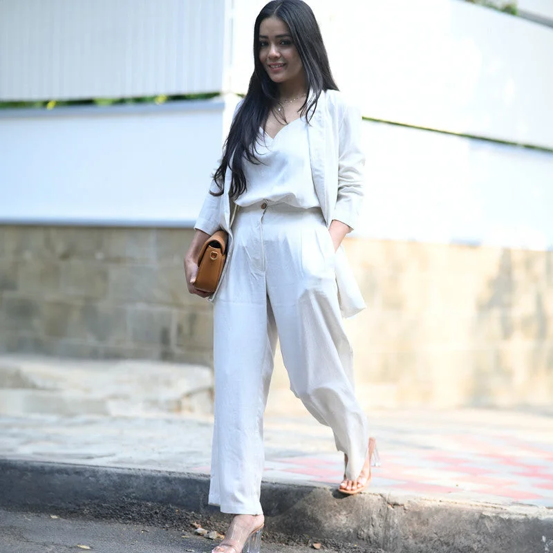 Hot Deals You Can’t Resist!3 Piece Blazer Suit for Women | Beige