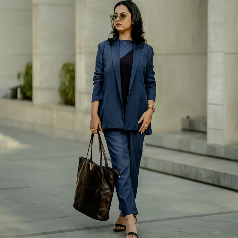 Your Favorite Items on Sale Now!3 Piece Blazer Suit for Women | Navy Blue & Coffee Brown