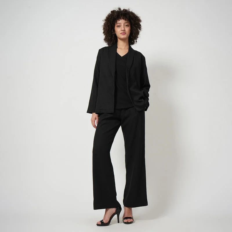 Don’t Wait – Deals Won’t Last!Black Blazer Set of 3 | Organic Cotton