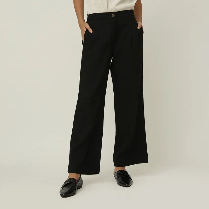 Hurry! While Supplies Last!Black Trouser Pants for Women | Tencel