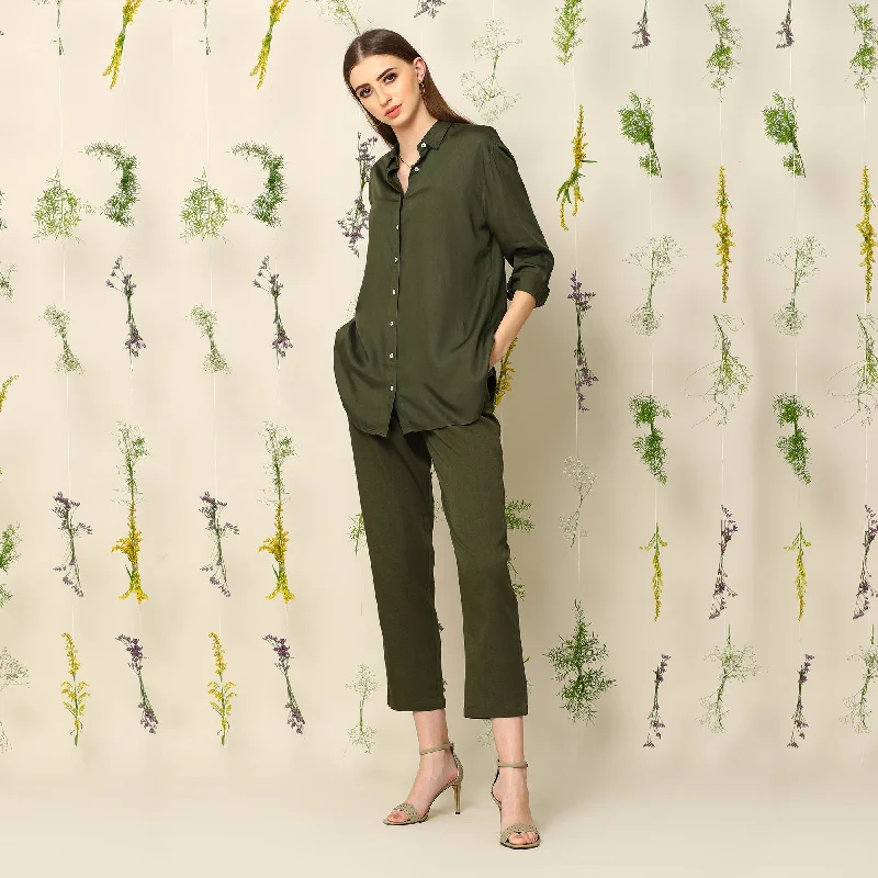 Act Fast – Limited Time Savings!Cotton & Hemp Pants | Front Pleated | Olive