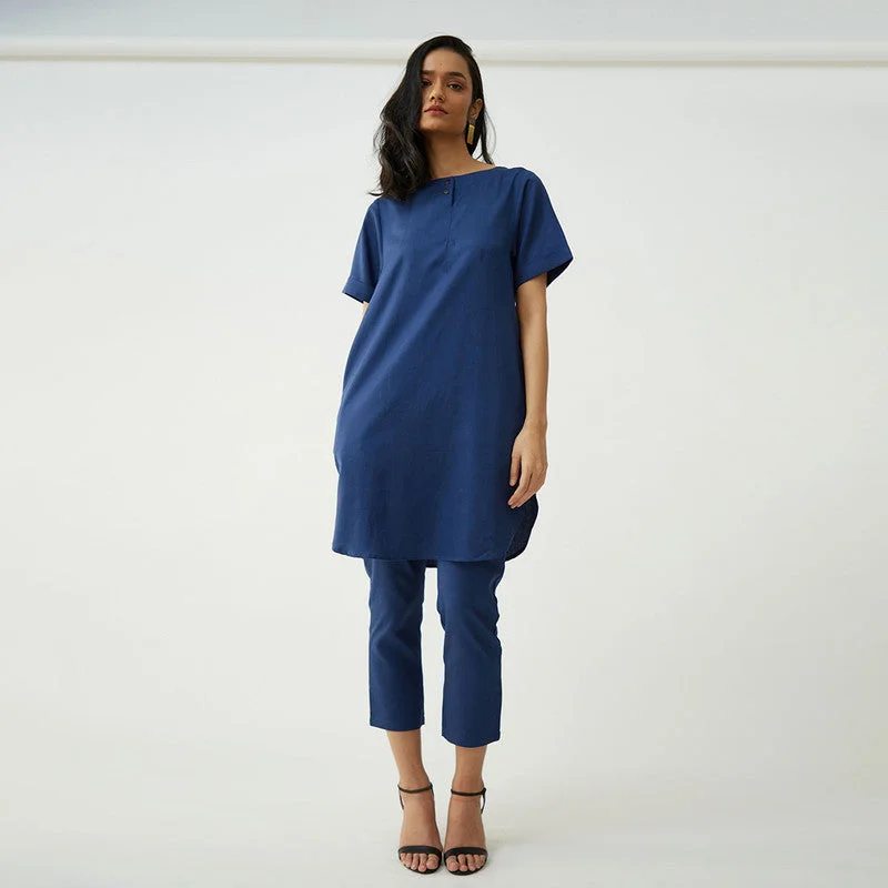 Biggest Sale of the Season!Indigo Co Ord Set for Women | Tencel | Tunic & Pants