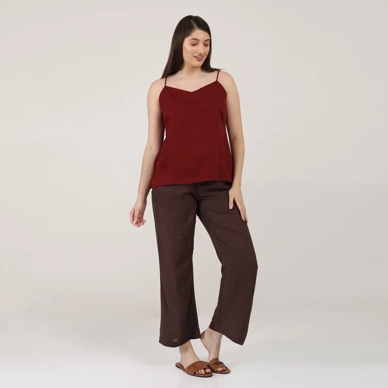Get More, Spend Less – Shop Now!Linen Wide Leg Pants for Women | Coffee Brown | Casual Pants