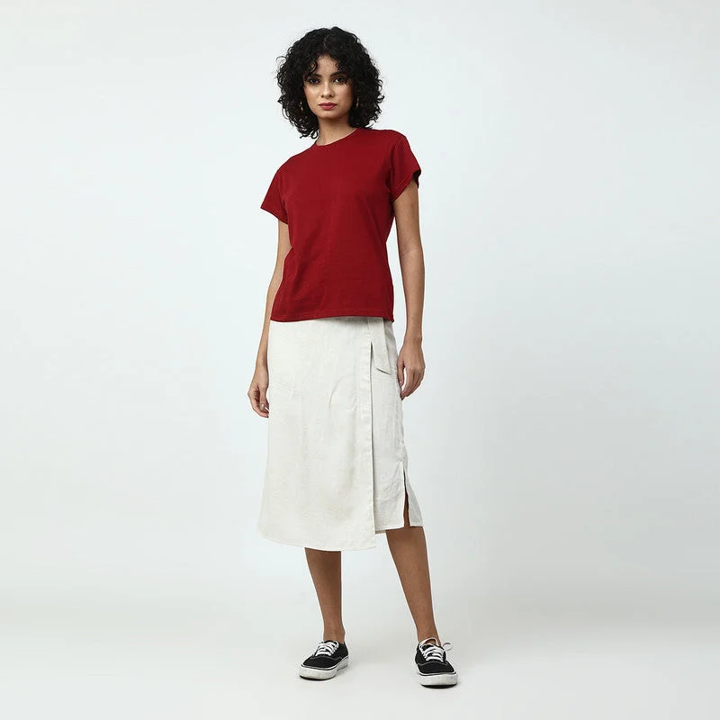 Get the Best for Less!Organic Cotton T-Shirt for Women | Maroon