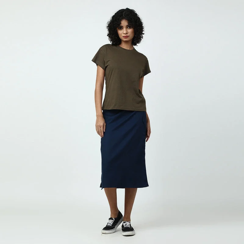 Seasonal Sale – Shop Now!Organic Cotton T-Shirt for Women | Olive Green