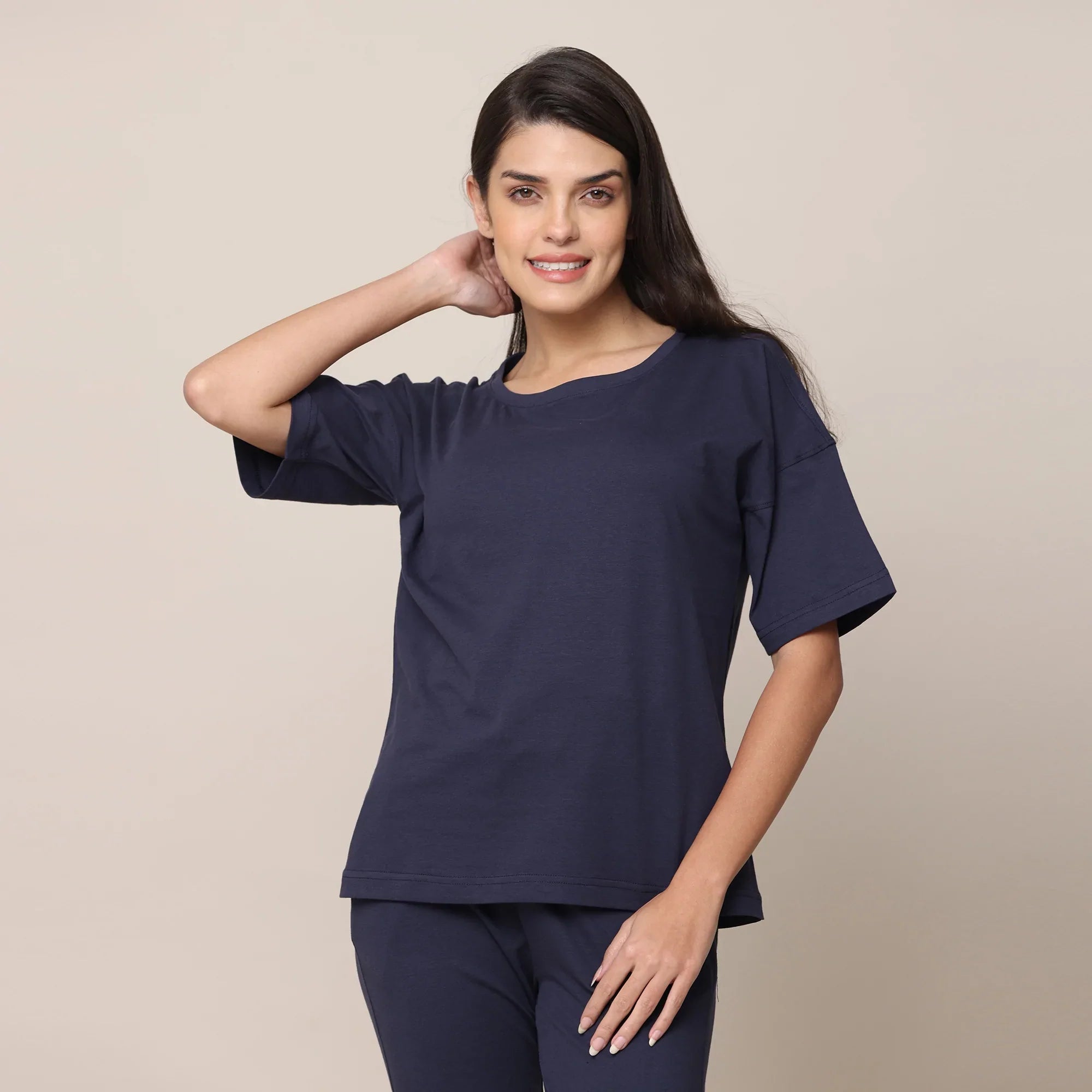 Instant Savings Await!Organic Cotton T-Shirt | Oversized | Navy