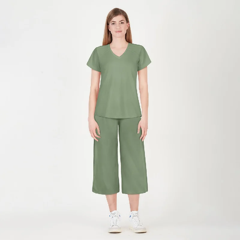 Best Deals Just for You!Organic Cotton T Shirts for Women | Raglan Sleeve | Sage Green