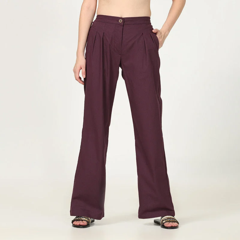 Unbeatable Prices!Pleated Formal Trousers  for Women | Coffee Brown