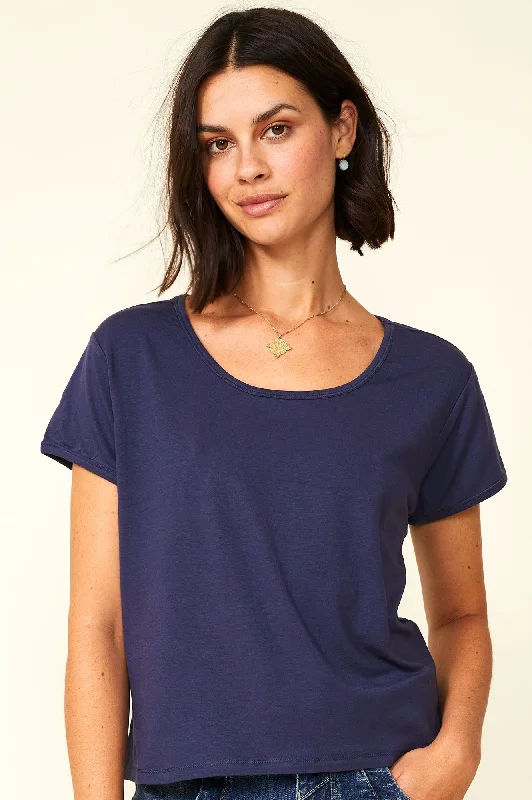 Score Huge Discounts Today!Short T-Shirt | Navy