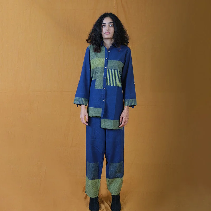 Save Up to 50% Off!Pure Cotton Pants | Handblock Print | Blue
