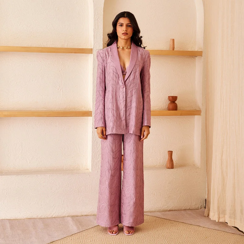The Best Sale of the Year!Cotton Chanderi Trousers | Lavender