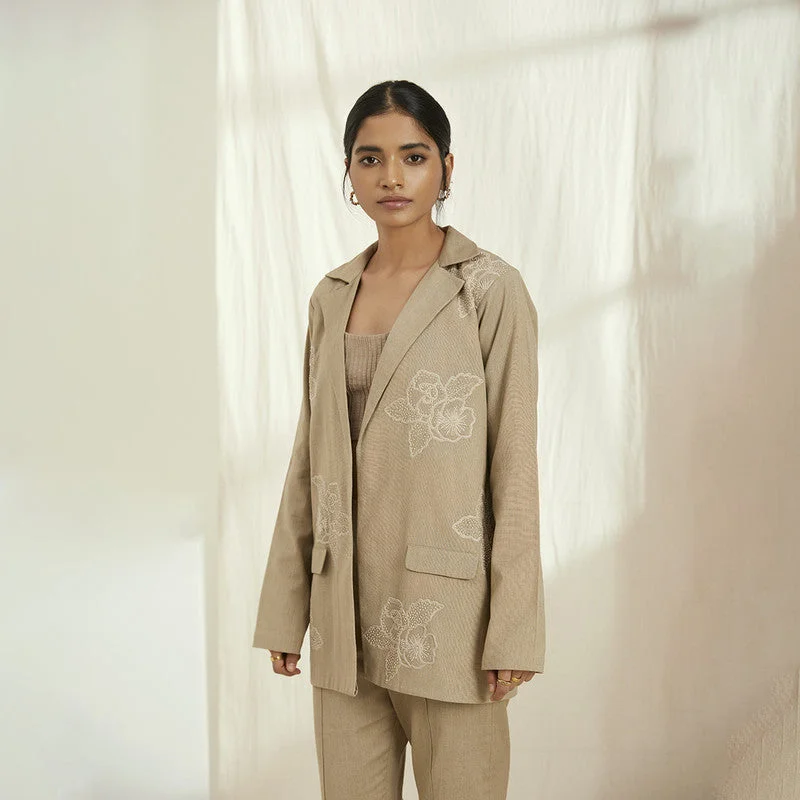 Get More for Less!Women Blazer | Linen | Beige