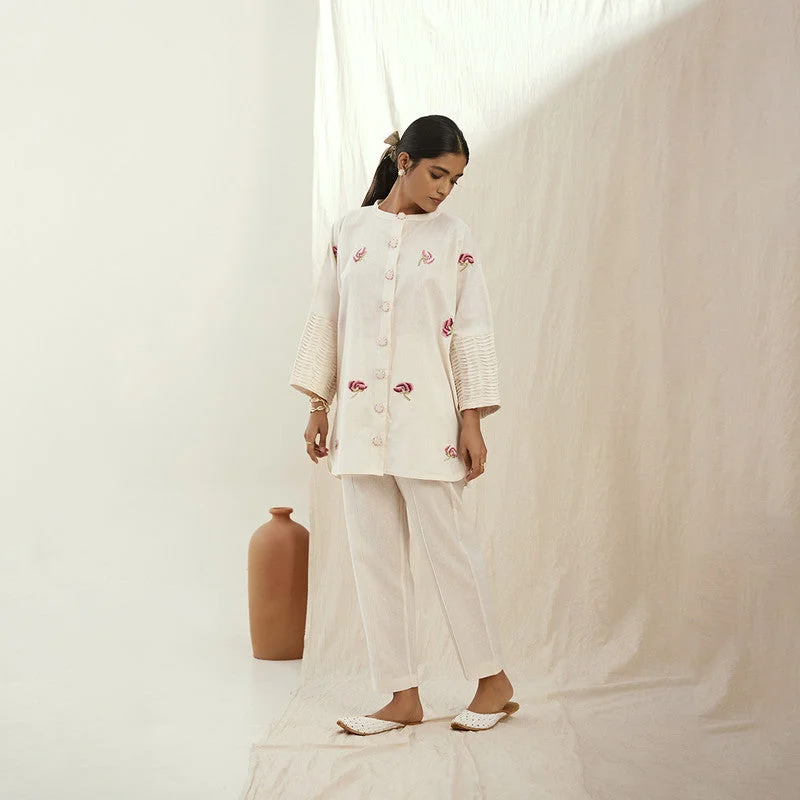 Score Big Savings Today!Womens Co Ord Set | Linen | Top & Narrow Pants | Oatmilk