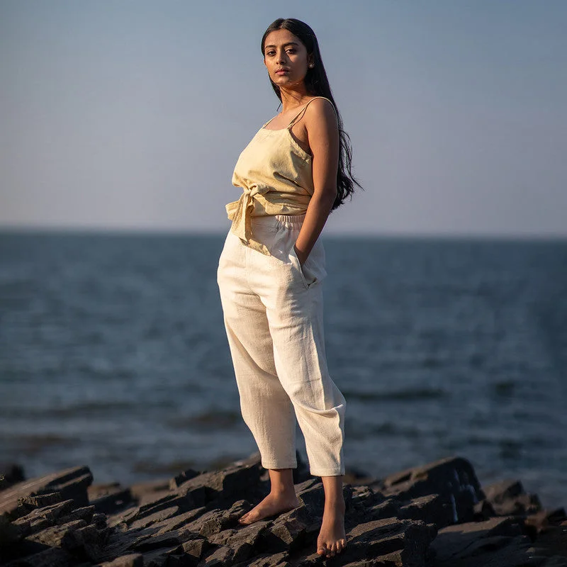 Massive Price Cuts!Organic Cotton Pants | White