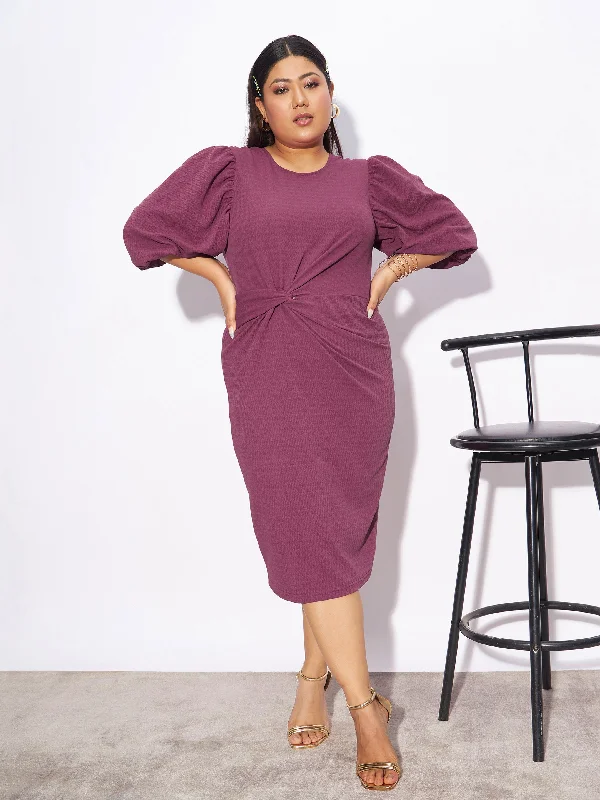 Get More for Less!Get More for Less!Women Pink Front Twisted Knot Bodycon Dress