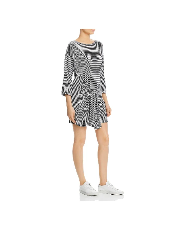 Great Deals, Just for You!Womens Striped Tie-Front T-Shirt Dress